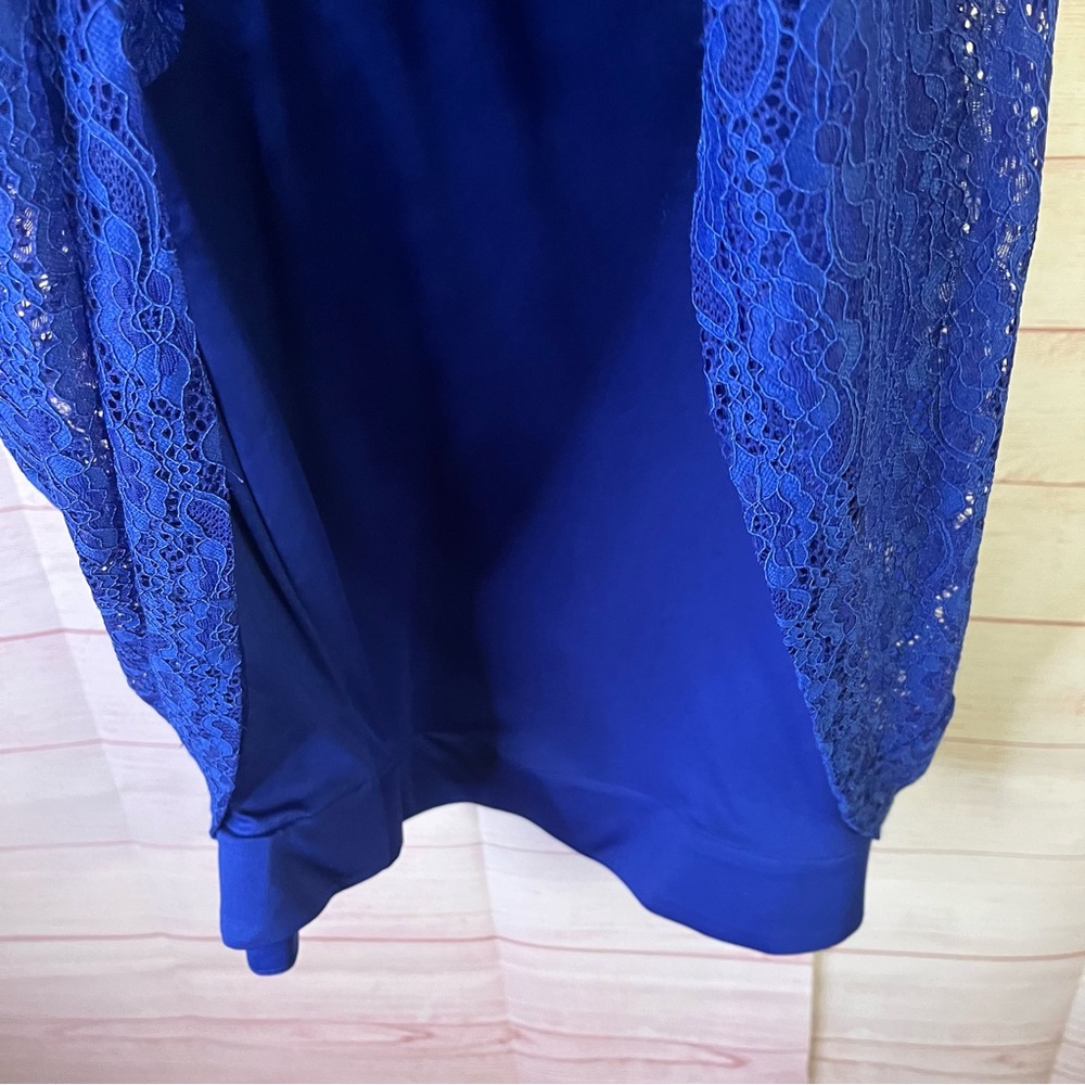 Jessica Simpson Royal Blue Lace Overlay Dress Size 12 - Picture 9 of 13